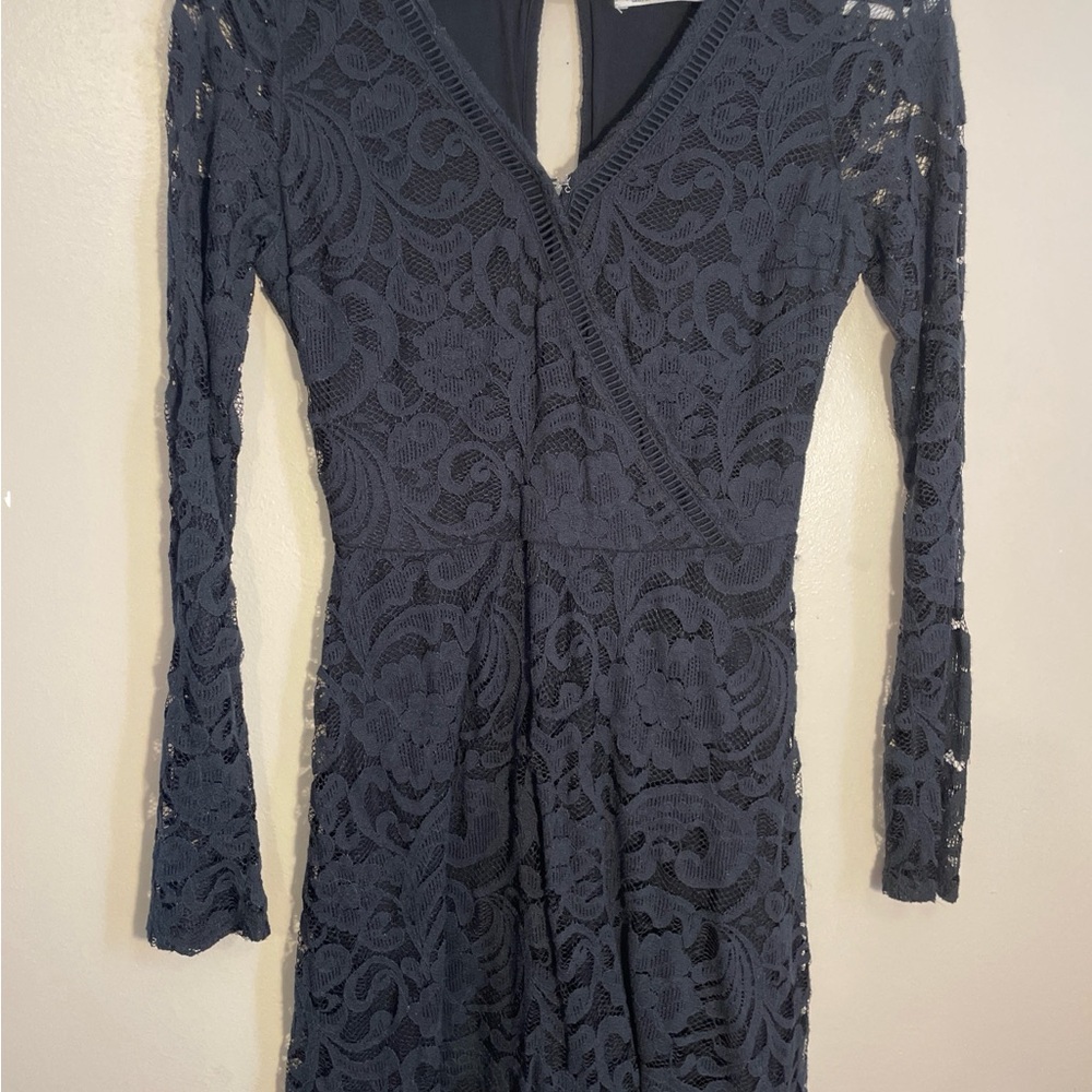 Hollister Elegant Navy Lace Dress